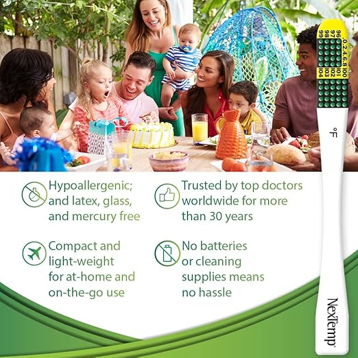 Ultra Single-Use Thermometers - Individually Wrapped Disposable First Aid Supplies, High-Accuracy