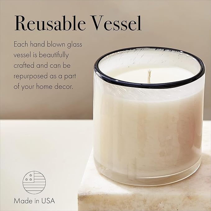 LAFCO New York Classic Candle, Champagne - Pack of 2, 6.5 oz - 50-Hour Burn Time - Reusable, Hand
