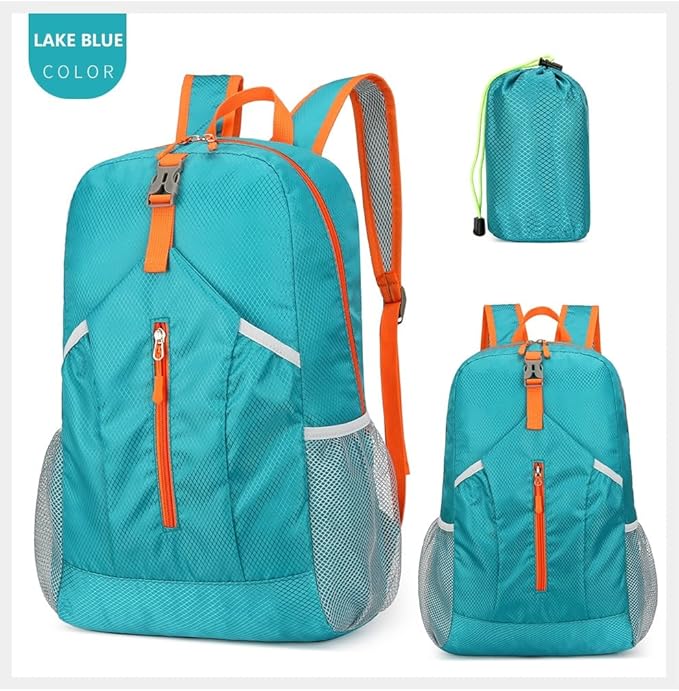 25L Foldable Hiking Backpack Lightweight Packable Basic-Daypack Collapsible Bag Water-Resistant