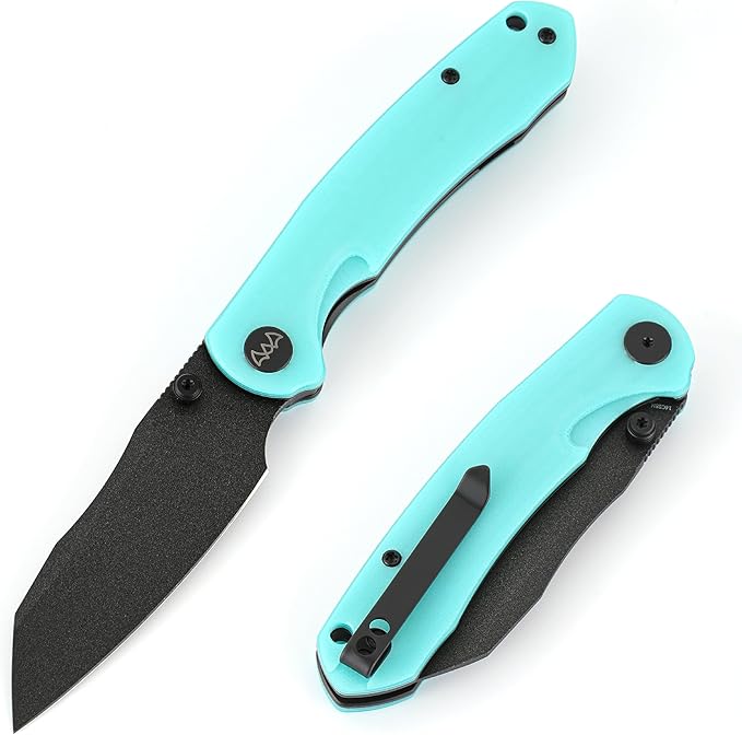 Folding Pocket Knife, 3.35" 14C28N Blade G10 Handle EDC Knife with Liner Lock, Small Pocket Knife