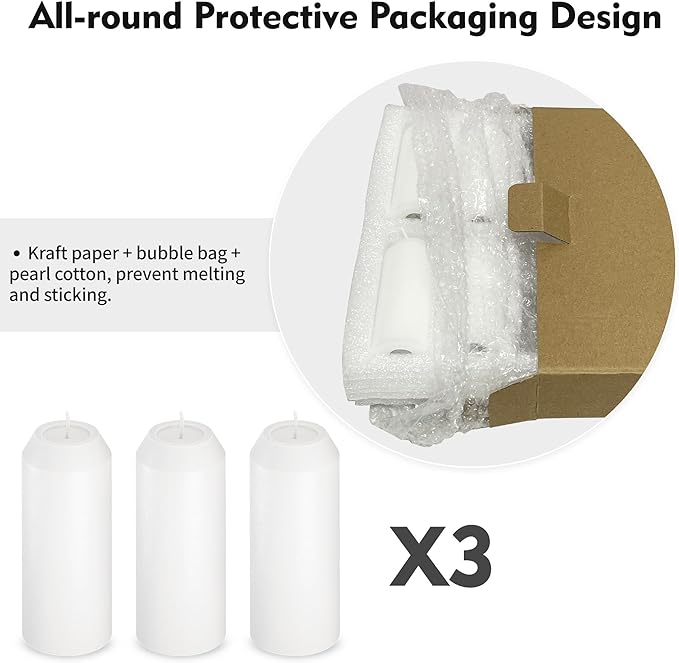 3Pack 15H+ Emergency Candles Long Burning Survival [18H+ Inside Candle Lanterns], 3??Unscented