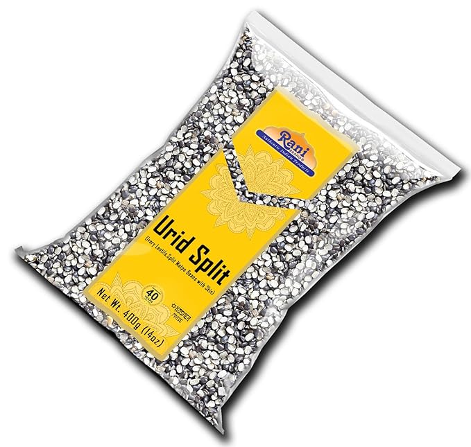Rani Urid/Urad Split Chilka (Split Matpe Beans with Skin) Indian Lentils 14oz (400g) ~ All Natural
