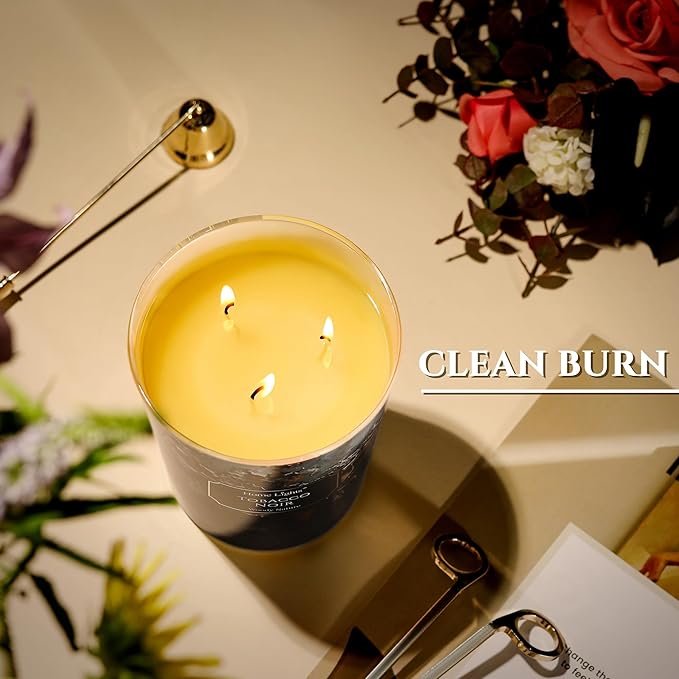 HomeLights Scented Candles for Women & Men, 34oz Candle Jars Aromatherapy 3-Wick Candle, Ideal for