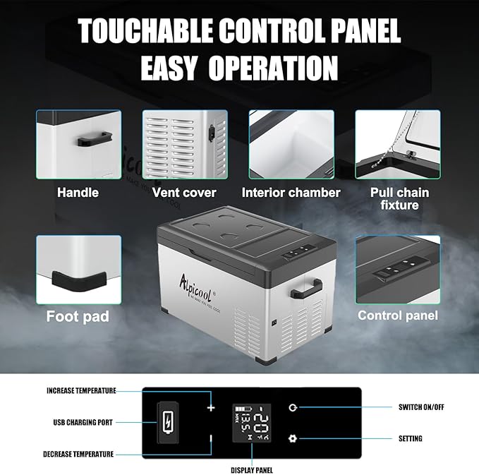 Alpicool C30 Portable Car Freezer, 12 Volt Refrigerator, 28 Quart(26.7 Liter) Fast Cooling 12V Car