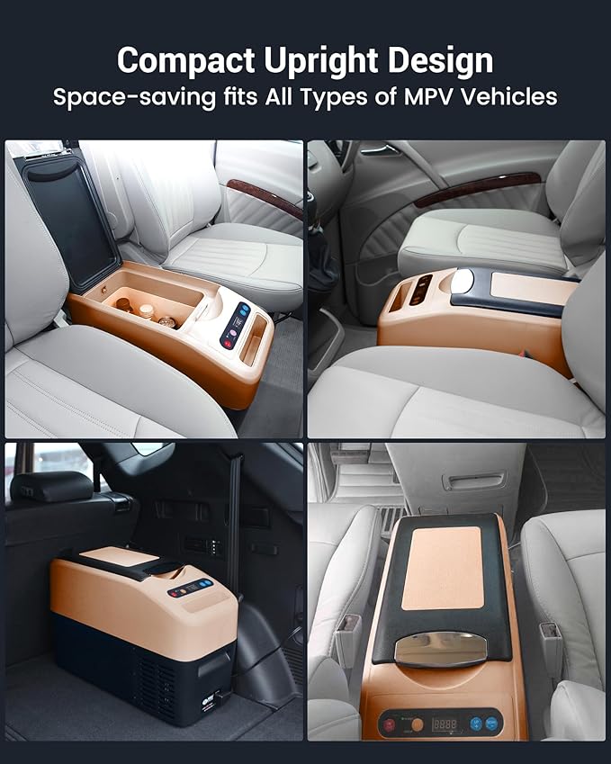 Car Refrigerator, 12 Volt Refrigerator, Slim Design, 0℉~50℉ Portable Freezer Car Fridge, 17