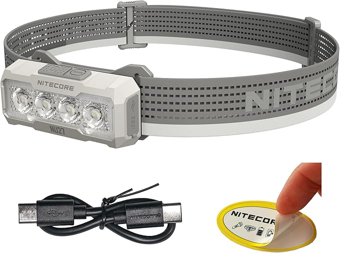 Nitecore NU27 600 Lumens Running Camping Headlamp, USB-C Rechargeable with Warm, Neutral and Cool