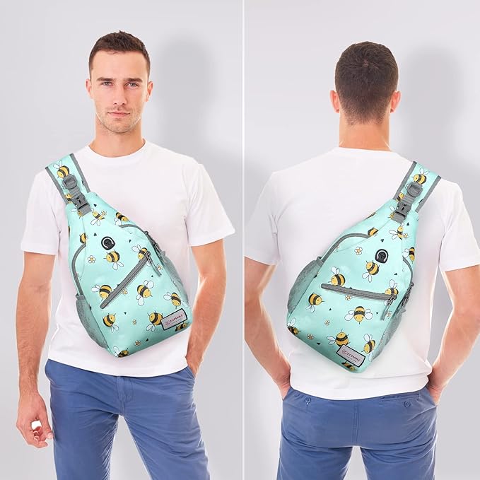 ZOMAKE Sling Bag,Small Crossbody Sling Backpack,Water Resistant Shoulder Daypack for Travel,Anti