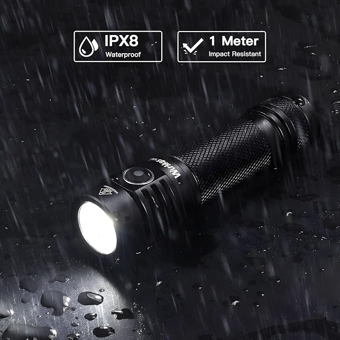 Wurkkos Flashlight WK03-1800 High Lumen Flashlight,SST-40 LED 90CRI 217M 6000K IP68 Waterproof LED