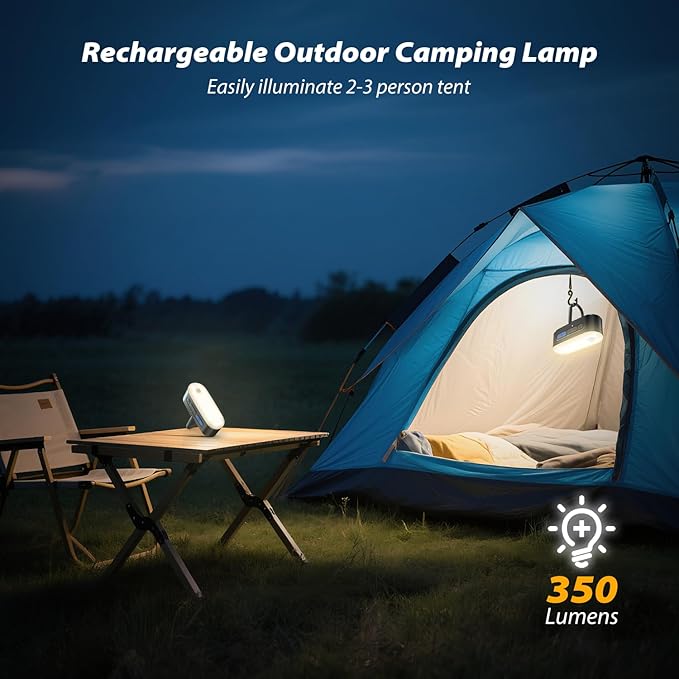 Motion Sensor Camping Lights,Rechargeable Camping Lantern, Portable Hanging Tent Lights,IPX5