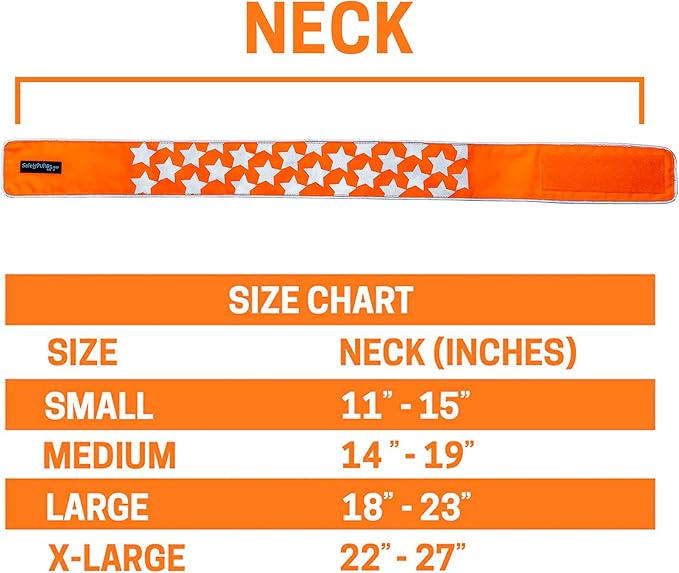SafetyPUP XD Reflective Dog Collar ??Blaze Orange Dog Collar, Adjustable Closure for a High