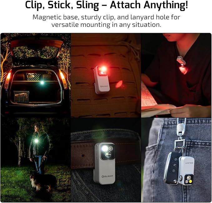 OLIGHT Oclip Pro EDC Flashlight Clip-on Light, Rechargeable 500 Lumens with Three Lighting