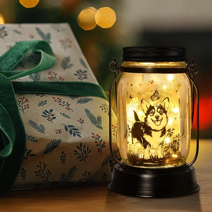 Corgi Gifts for Women/Men Corgi Solar Lanterns Dog Mom Birthday Dog Lovers Lantern Pet Loss Pet