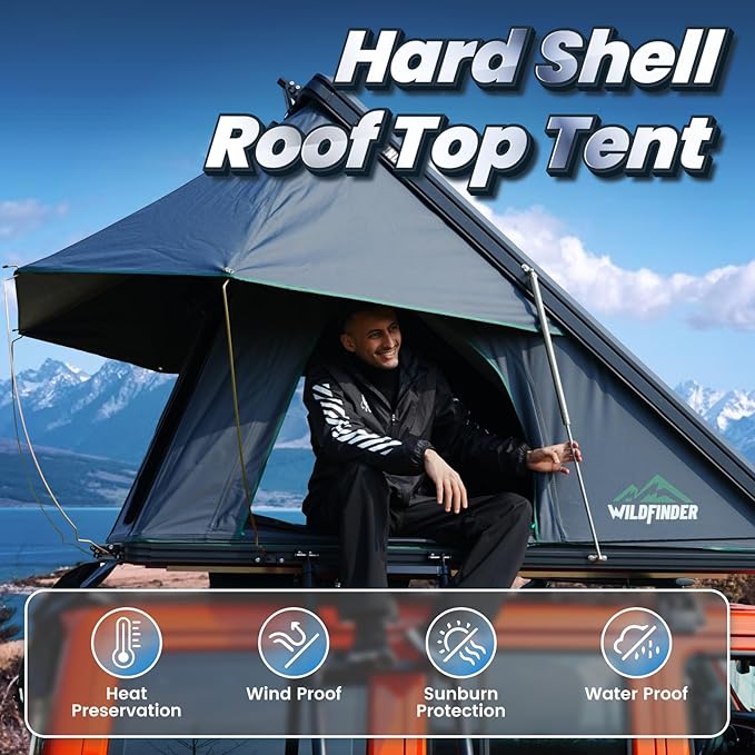 Rooftop Tent Hard Shell Roof Top Tent Hardshell Suitable for Jeep SUV Truck Van,Camping Car Roof