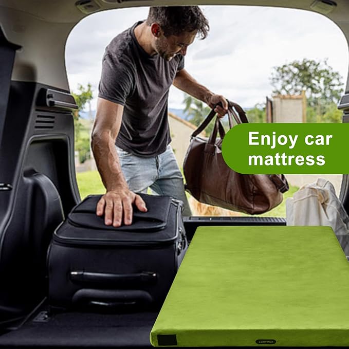 Memory Foam Camping Mattress pad, Comfortable Thick Floor Sleeping Mat for Adults with Waterproof