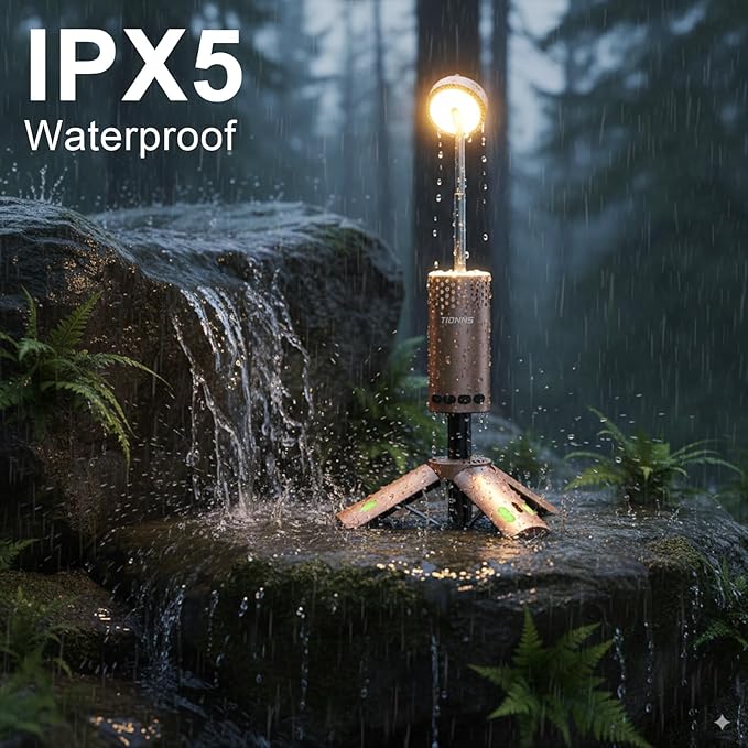 Camping Lights Rechargeable, Detachable Camping Lantern with Stand, Telescopic Waterproof Camp