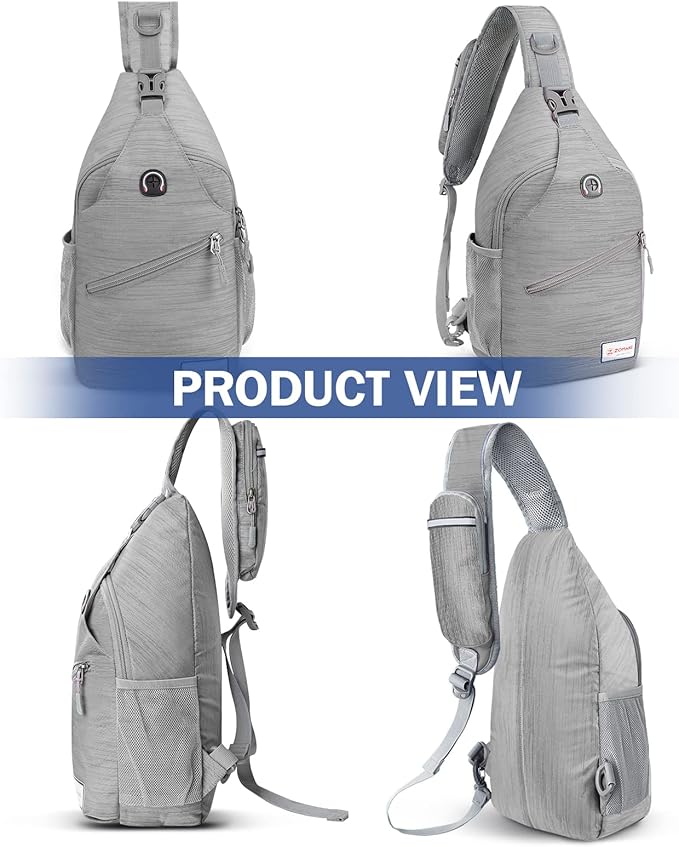 ZOMAKE Sling Bag,Small Crossbody Sling Backpack,Water Resistant Shoulder Daypack for Travel,Anti