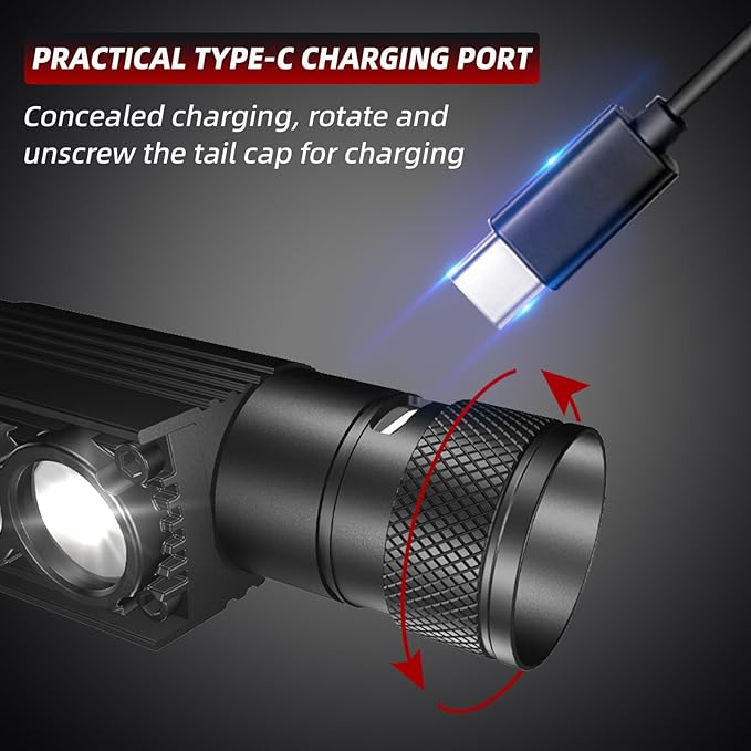 Headlamp Rechargeable, High Lumen Super Bright 180°Beam LED Head Lamp, Head Lights for Forehead