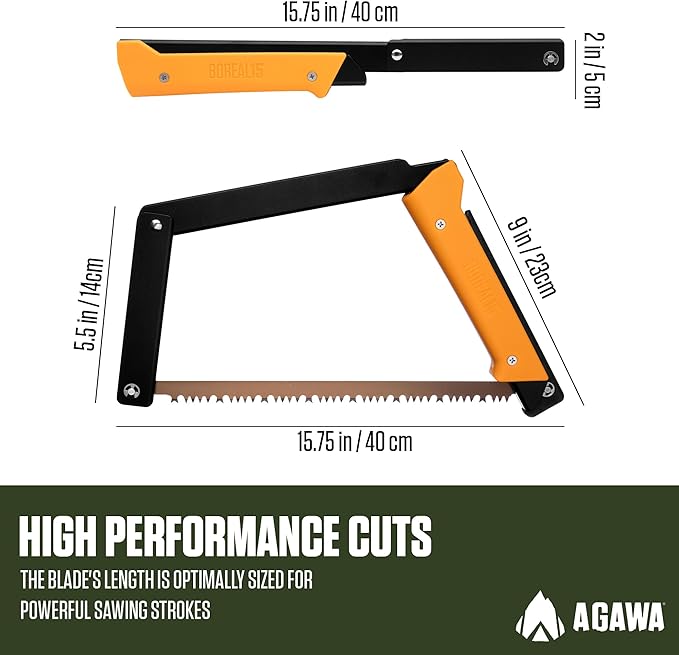 AGAWA - BOREAL15 Tripper Kit - Includes 15" Folding Saw, Nylon Carrying Case, 15" All-Purpose & 15"