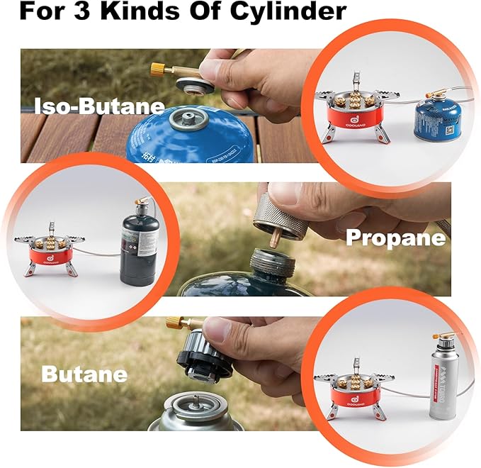 Odoland 9000W Portable Camping Stove Lightweight Camp Stove Collapsible Backpacking Stove with EVA