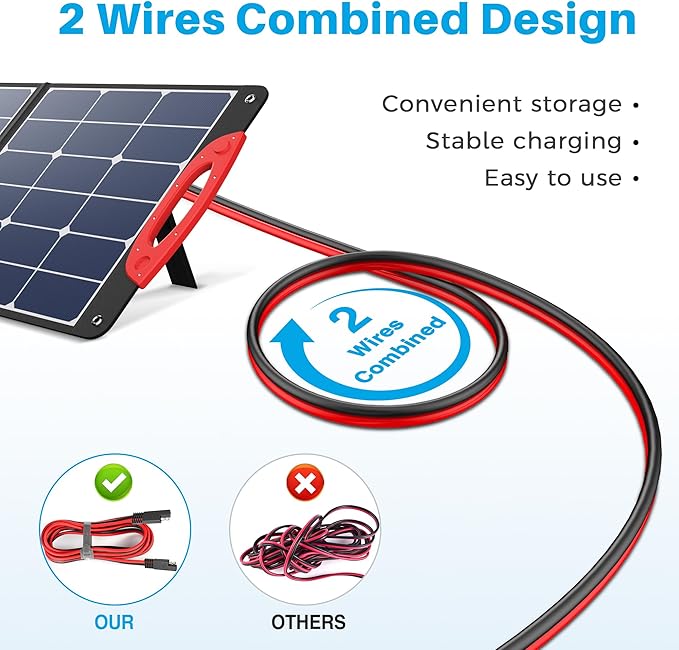 SAE Extension Cable,(16AWG-25FT) Advanced Heavy Duty SAE to SAE Battery Charging Extension Cord for