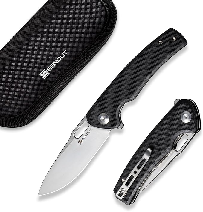 SENCUT Pocket Knife for Men, Vesperon Folding Knives for EDC, 3.35" Blade G10 Handle, Liner Lock