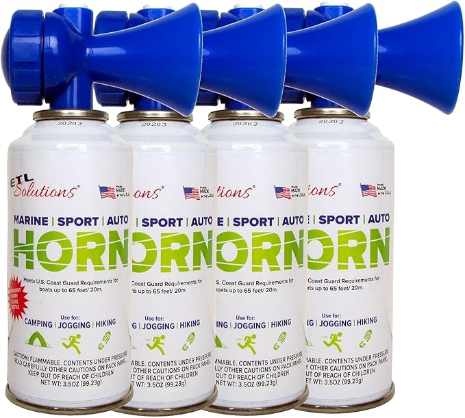 3.5oz Air Horn, Very Loud! Ideal for Marine and Boating, Hiking, Camping, Sports Events, Protect