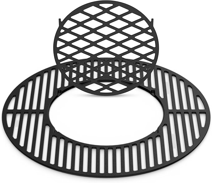Skyflame Charkettle 2-in-1 Cast Iron 21.5 Inch Grill Grate Replacement Gourmet BBQ System