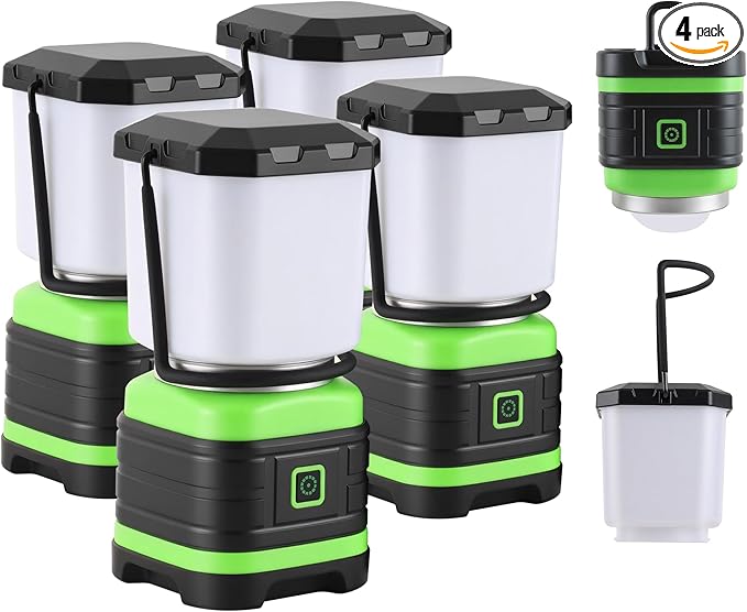 Lichamp LED Camping Lantern, Battery Powered LED Lights Camping Essentials, Portable Lanterns