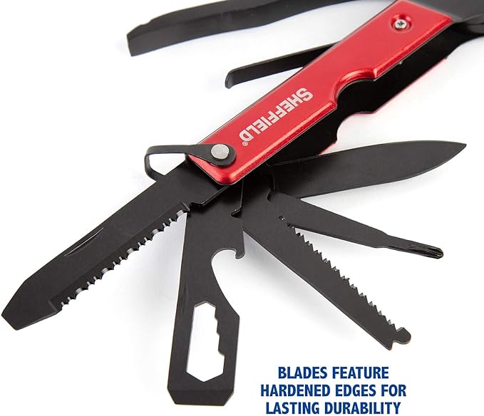 Sheffield 12138 14-in-1 Hatchet Multitool, Camping Hatchet Comes With 1680D Polyester Hatchet