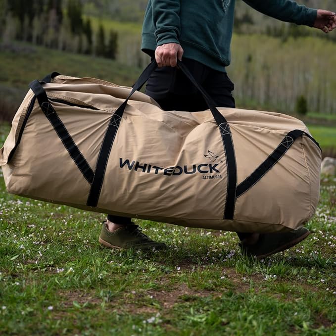 WHITEDUCK Altimus Canvas Tent with Stove Jack, Waterproof, 4 Season Luxury Camping and Glamping