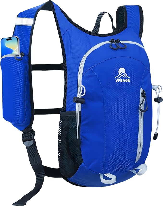 Small Hiking Backpack with Front Phone Holder, Packable Back pack with Chest and Waist Strap