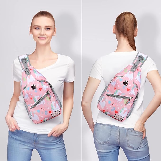 ZOMAKE Sling Bag,Small Crossbody Sling Backpack,Water Resistant Shoulder Daypack for Travel,Anti
