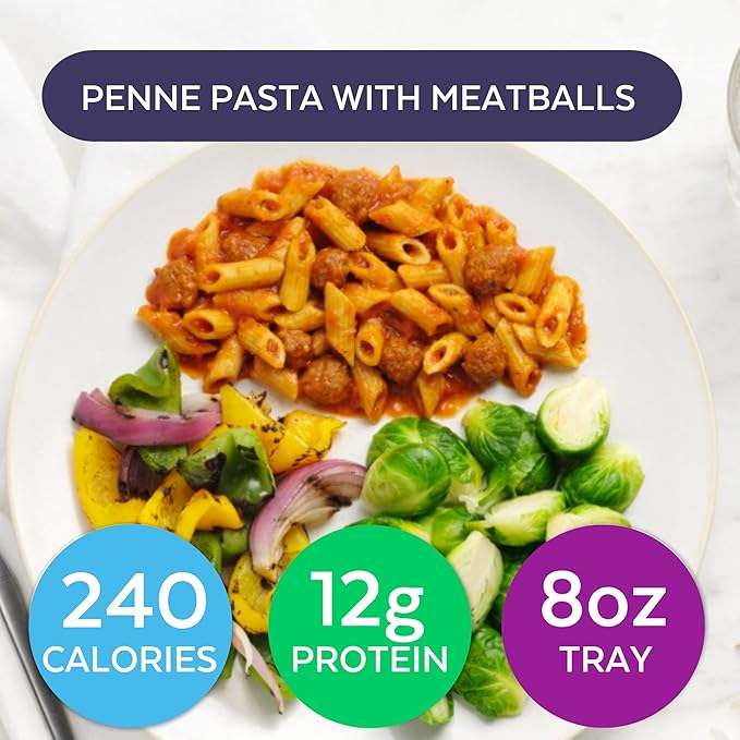 HMR Pasta Classics Entree Bundle 1 ea Penne Pasta w/Meatballs, 1 ea Rotini Chicken Alfredo, 2 ea