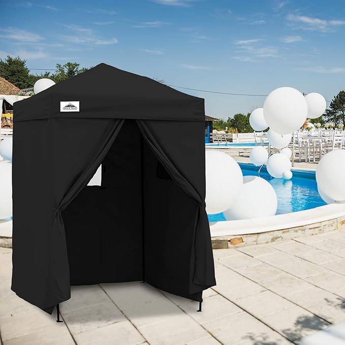 EAGLE PEAK Flex Ultra Compact 5x5 Pop-up Canopy, Sun Shelter, Changing Room, Portable Privacy