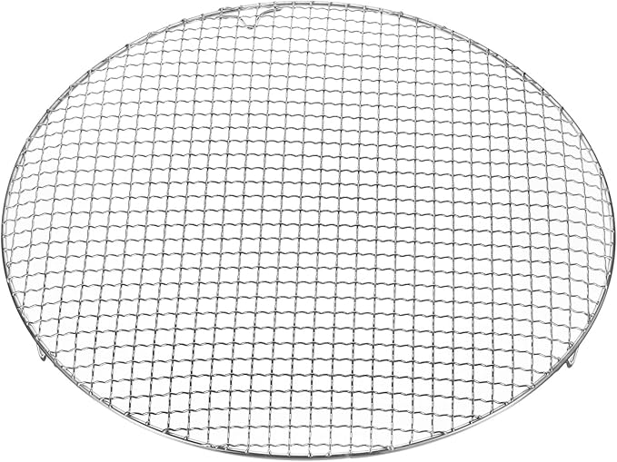 HARFINGTON Round Cooking Rack 16.7-inch Stainless Steel Cross Wire Barbecue Grill Net with 20mm
