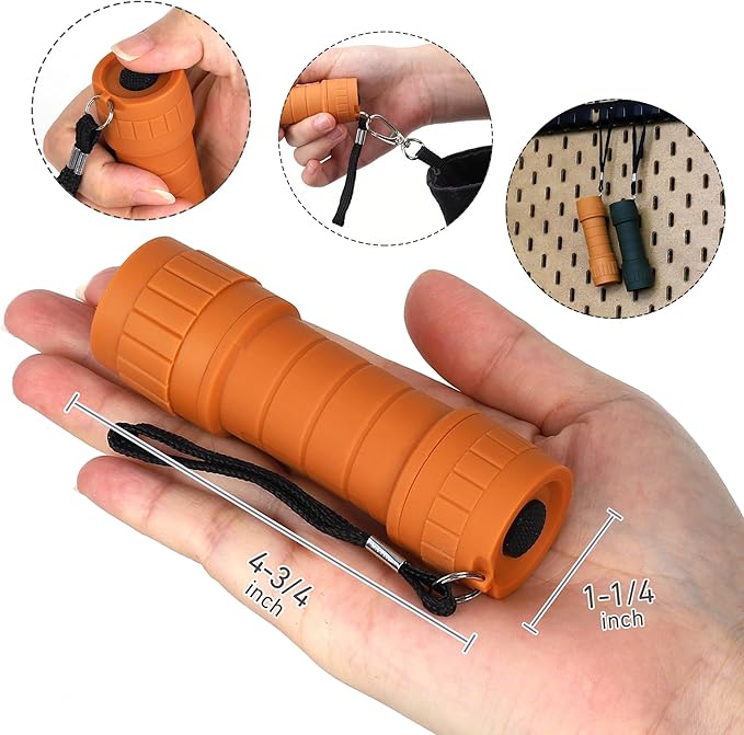 10-Pack Professional Outdoor Mini Flashlights Set, Super Bright 100 Lumen LED Flashlights, Small