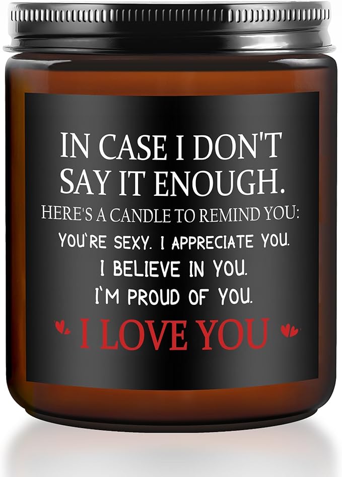 MOASITN Valentines Day, Birthday, Anniversary Candle for Men, Women, Unique & Funny I Love You