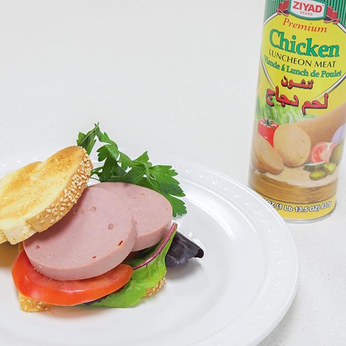 Ziyad Chicken Luncheon Meat, Halal, Ready To Eat Meals, Delicious When Fried! 29.5oz