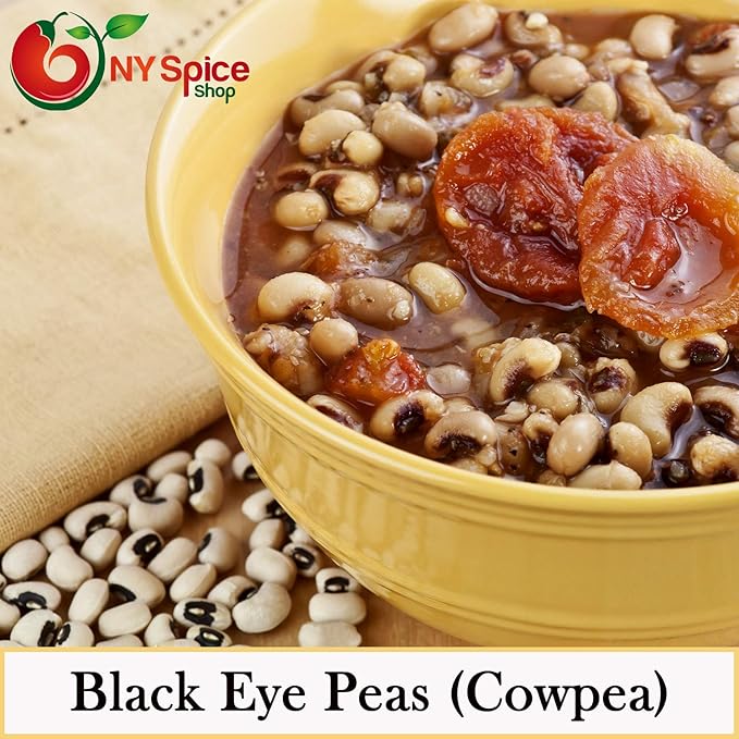 NY SPICE SHOP Black Eye Peas (Cowpeas) - 3 Pound Indian Whole Black Eyed Peas - Protein & Fiber