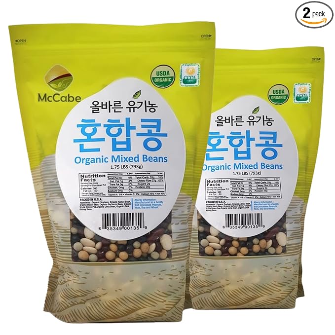 McCabe Organic Mixed Bean - Organic Dried Beans | Rich with Fiber & Minerals | USDA and CCOF