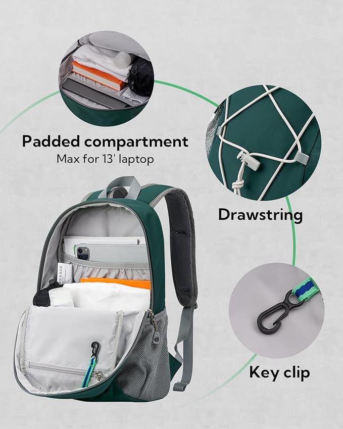WATERFLY 12L Small Hiking Backpack: Day Pack Lightweight Travel Bag Camping Fitness Cycling Outdoor