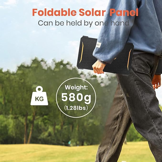 FlexSolar 30W Portable Solar Charger, ETFE Foldable Panel with QC3.0 18W USB-A/USB-C & IP67