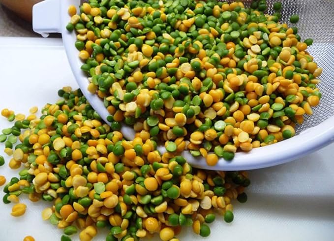 Organic Green Split Peas- Fiber & Protein rich, Raw, Non-GMO, Vegan Bulk-7LB