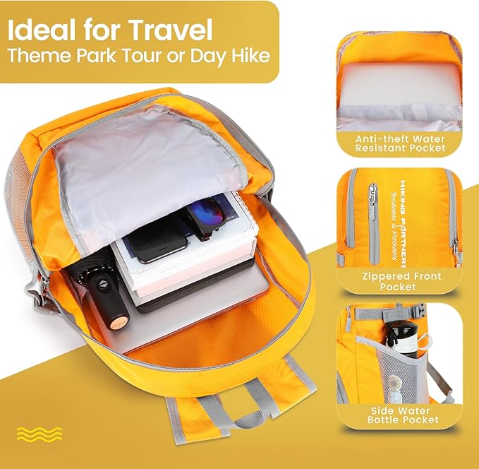 ZOMAKE Lightweight Packable Backpack - 35L Light Foldable Hiking Backpacks Water Resistant