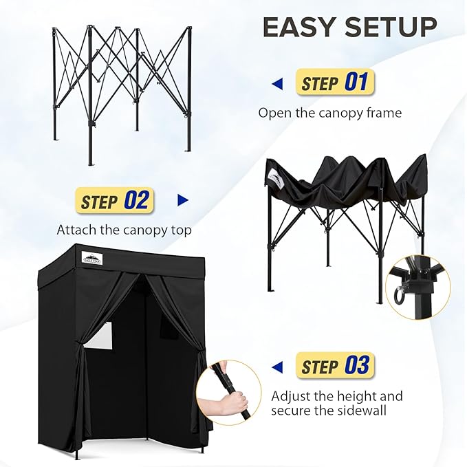 EAGLE PEAK Flex Compact 5x5 Pop-up Canopy Changing Room, Portable Privacy Dressing Room for Indoor