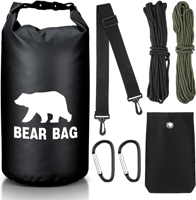 1 Set Bear Food Bag for Camping Ultralight Food Hanging System Includes Waterproof Bear Bag, Nylon