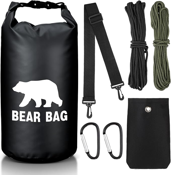 1 Set Bear Food Bag for Camping Ultralight Food Hanging System Includes Waterproof Bear Bag, Nylon