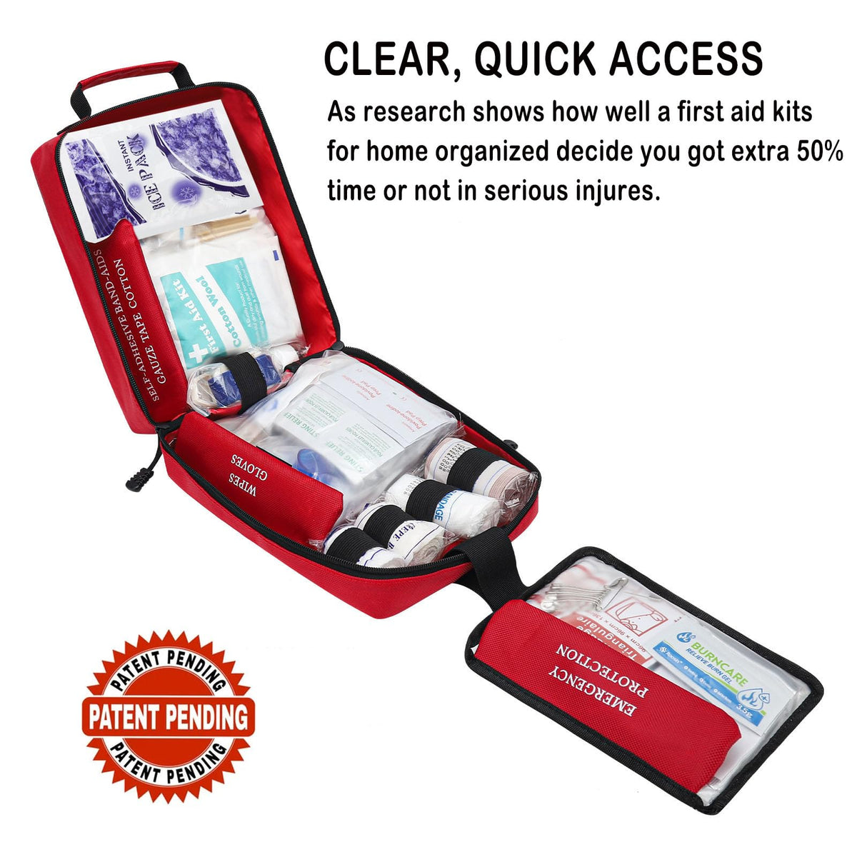 VRIEXSD 400 Piece Large First Aid Kit for Home, Car, Travel, Camping,Sports