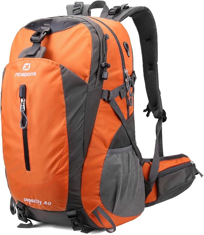 FENGDONG 40L Waterproof Lightweight Outdoor Daypack Hiking,Camping,Travel Backpack for Men Women