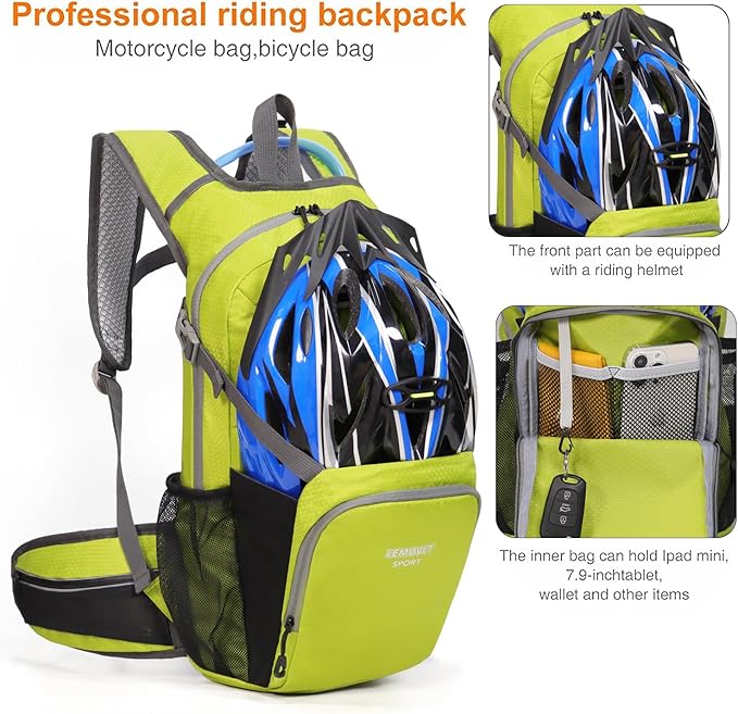 Hiking Daypack Waterproof Biking Backpack 15L Lightweight Durable Backpack for Ski Snowboarding